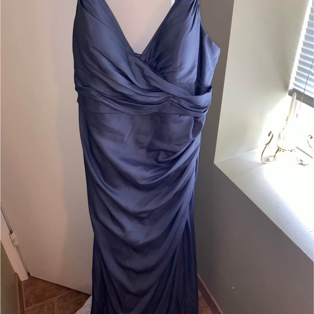 Cinderella One Shoulder Navy Dress